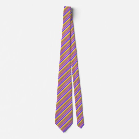 Multicolor Striped Pattern Stropdas (Voorkant)