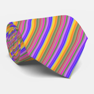 Multicolor Striped Pattern Stropdas
