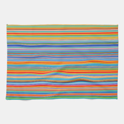 Multicolor Striped Pattern Theedoek (Horizontaal)