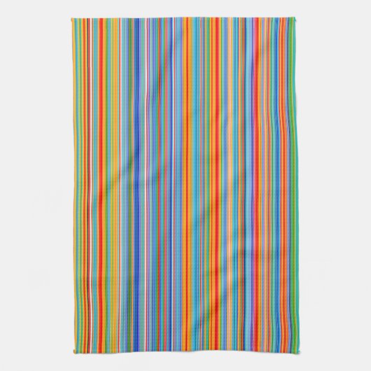 Multicolor Striped Pattern Theedoek (Verticaal)