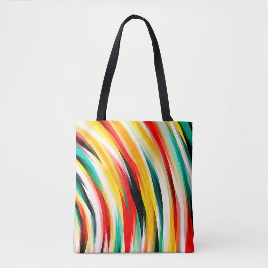 Multicolor Striped Pattern Tote Bag (Voorkant)