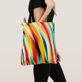 Multicolor Striped Pattern Tote Bag (Dichtbij)