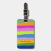 Multicolor Stripes Aangepaste informatie Bagagelabel (Voorkant verticaal)