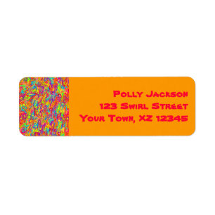 Multicolor Swirl Etiket