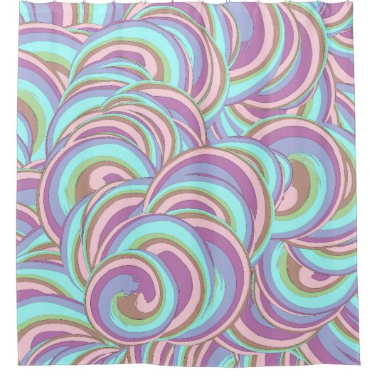Multicolor Swirls Pattern Douchegordijn (Voorkant)