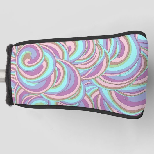 Multicolor Swirls Pattern Golfheadcover (Voorkant)