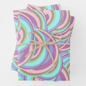 Multicolor Swirls Pattern Inpakpapier Vel (In situ)