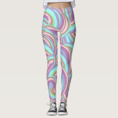Multicolor Swirls Pattern Leggings (Voorkant)