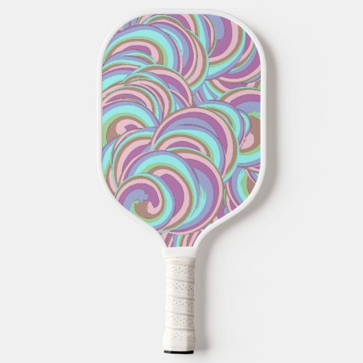 Multicolor Swirls Pattern Pickleball Paddle (Achterkant)