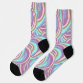 Multicolor Swirls Pattern Sokken (Links)