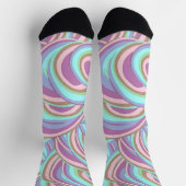 Multicolor Swirls Pattern Sokken (Top)