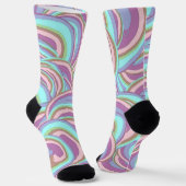 Multicolor Swirls Pattern Sokken (Gebogen)