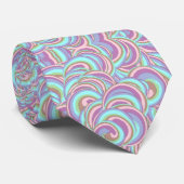 Multicolor Swirls Pattern Stropdas (Opgerold)