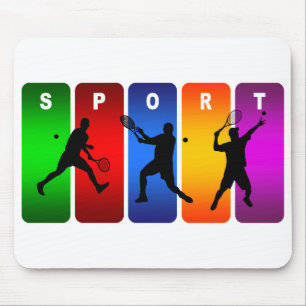 Multicolor Tennis Emblem (mannelijk) Muismat
