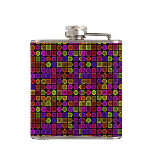 Multicolor textuur heupfles (Achterkant)