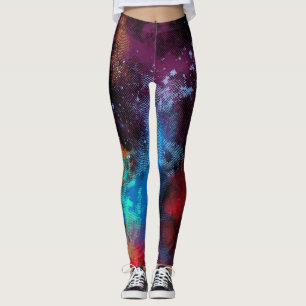 Multicolor textuur leggings