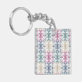 Multicolor Tiles w/ Initials Sleutelhanger (Voorkant Links)