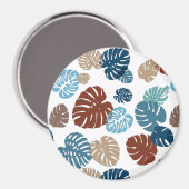Multicolor tropische bladeren 11 magneet (Voorkant / Achterkant)