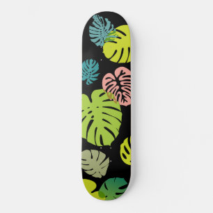 Multicolor tropische bladeren 2 skateboard