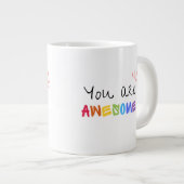 Multicolor Vibrant Mots Positifs Spécialité Mug (Devant droit)