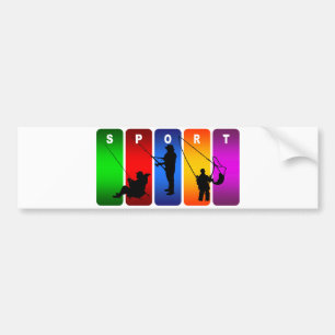 Multicolor Vissen Emblem Bumpersticker