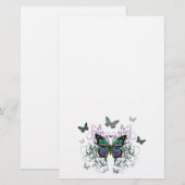 MultiColor-vlinders Briefpapier (Voorkant / Achterkant)