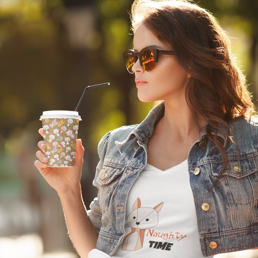 Multicolor Vossen Cartoon Papieren Bekers