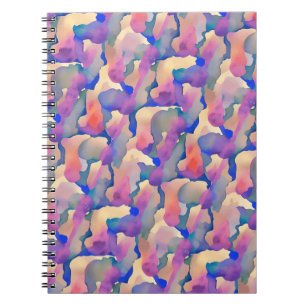 Multicolor Waterverf Patroon - Notitieboek