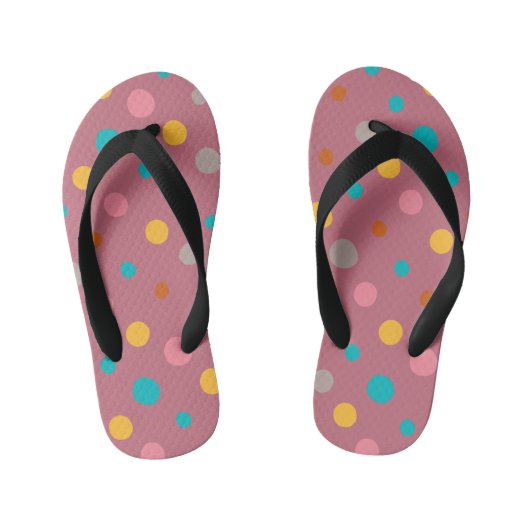 Multicolor Waterverf Stippen 5 Kinder Teenslippers (Voetbed)