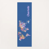 Multicolor-Wereldkaart Yogamat (Voorkant)