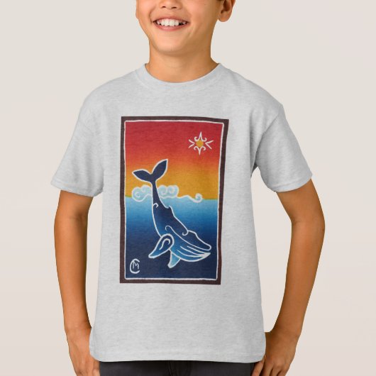Multicolor Whale Youth T-shirt (Voorkant)