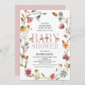 Multicolor Wildflower Breed Baby shower Kaart (Voorkant / Achterkant)