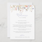 Multicolor Wildflower bruiloft welkomstbrief (Voorkant)