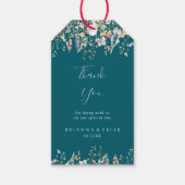 Multicolor Wildflower Green Wedding Dank u Cadeaulabel (Voorkant)