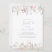 Multicolor Wildflower Sweet 16 Verjaardagsfeest Kaart (Voorkant)