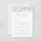 Multicolor Wildflower Wedding Menu Keuze RSVP (Voorkant)