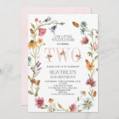 Multicolor Wildflower Wreatls 2e verjaardag Kaart (Voorkant / Achterkant)