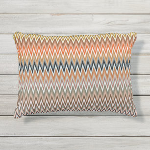 Multicolor Zigzag Pattern Buitenkussen