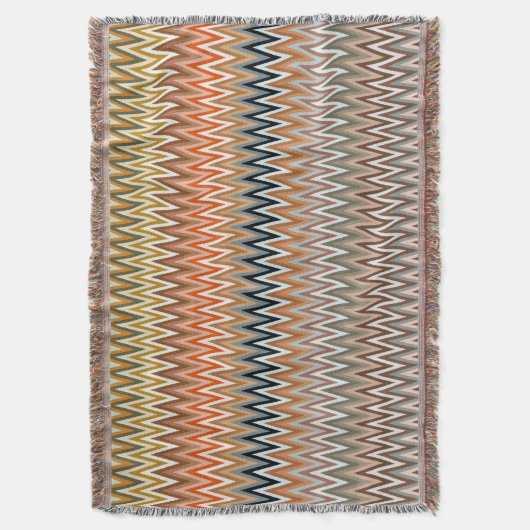 Multicolor Zigzag Pattern Deken (Voorkant Verticaal)