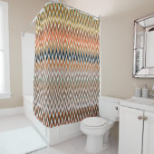 Multicolor Zigzag Pattern Douchegordijn (In situ)