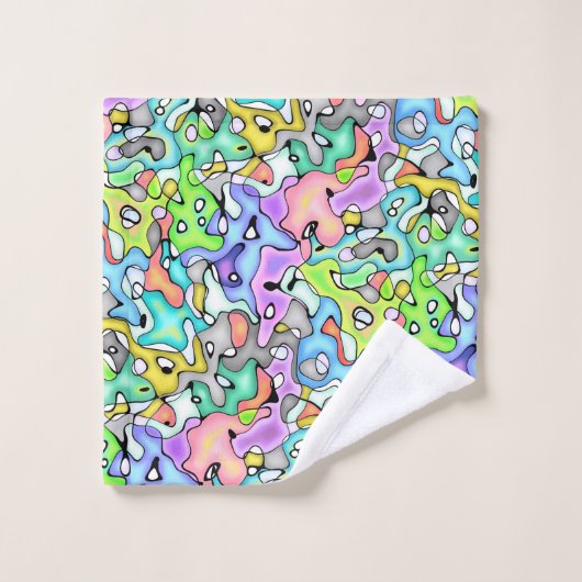 Multicolore Abstrait amusant (Gant de toilette)