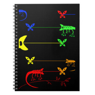 Multicolore, Arc-en-ciel Chameleon Carnet Spiral