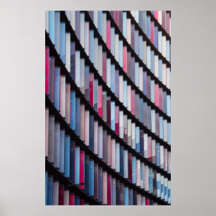 Multicolore boeken in rack poster