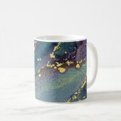Multicolore Gold Alcohol Ink Liquid Abstract Art Koffiemok (Voorkant rechts)