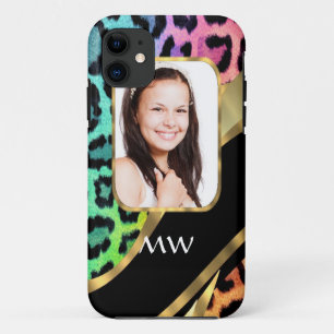 Multicolore luipaard iPhone 11 hoesje