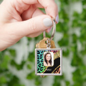 Multicolore luipaard sleutelhanger (Hand)