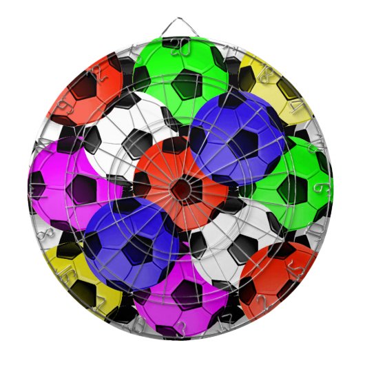 Multicolored American Soccer of Football Dartbord (Voorkant)