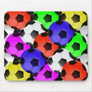 Multicolored American Soccer of Football Muismat