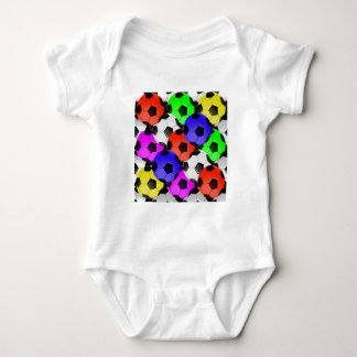 Multicolored American Soccer of Football Romper