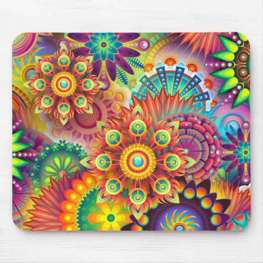 Multicolored Art Deco Pattern Muismat (Voorkant)